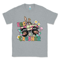Heather Grey Egg crusher monster truck Classic Tee - CowGirlArtShop
