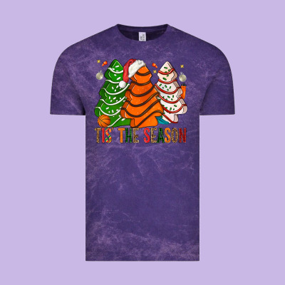 Tis' The Season Basketball Christmas Cakes Vintage Tee Designed By Bundleandbundleshop