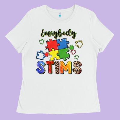 Everybody Stims Ladies Tee Designed By Fadigitalartstudio
