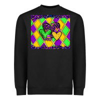 Black mardi gras hearts Heavyweight Sweatshirt - JahusDesignShop