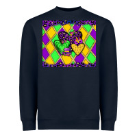 Mardi Gras Hearts Heavyweight Sweatshirt | Teevron