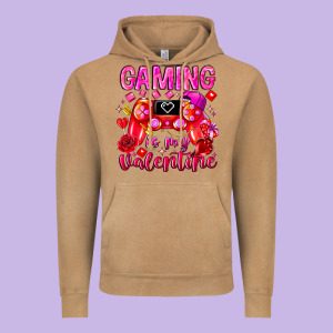 Gaming Is My Valentine Vintage Hoodie Designed By Cowhidedigitalart