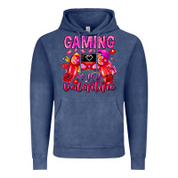 Vintage Denim Gaming is My Valentine Vintage Hoodie - CowhideDigitalArt
