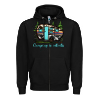 Black camping is intents Zipper Hoodie - JahusDesignShop