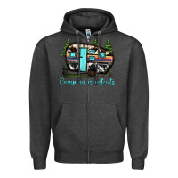 Charcoal Heather camping is intents Zipper Hoodie - JahusDesignShop