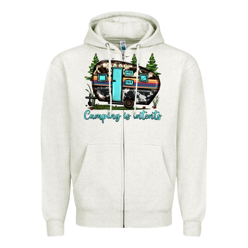 Camping Is Intents Zipper Hoodie by JahusDesignShop | Teevron