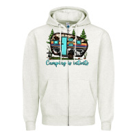 Oatmeal Heather camping is intents Zipper Hoodie - JahusDesignShop