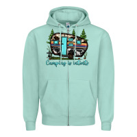 Seafoam camping is intents Zipper Hoodie - JahusDesignShop