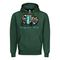 Sports Green camping is intents Zipper Hoodie - JahusDesignShop