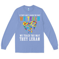 Colony Blue Autism Awareness Teacher Long Sleeve Tee - CowhideDigitalArt