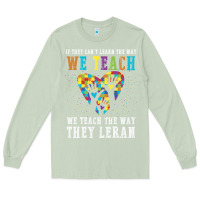 Matcha Autism Awareness Teacher Long Sleeve Tee - CowhideDigitalArt