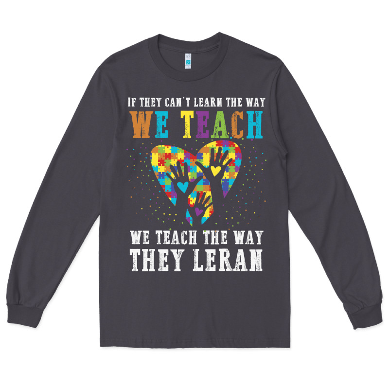 Autism Awareness Teacher Long Sleeve Tee by CowhideDigitalArt | Teevron