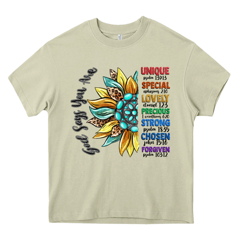 God Says You Are Unique Heavy Core Tee by CowGirlArtShop | Teevron
