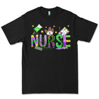 Black mardi gras nurse Premium Tee - OliviaCreatesArt