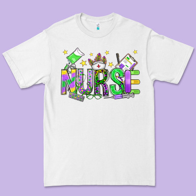 Mardi Gras Nurse Premium Tee Designed By Oliviacreatesart