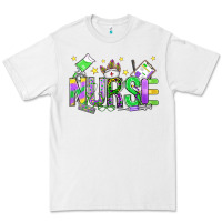 White mardi gras nurse Premium Tee - OliviaCreatesArt