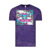 Cloud Purple Mom Is A Fighter Tumbler Vintage Tee - BundleAndBundleShop