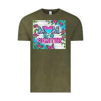 Vintage Olive Mom Is A Fighter Tumbler Vintage Tee - BundleAndBundleShop