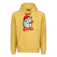 Antique Gold Merry Christmas Cat Premium Hoodie - SublimationCraftShop