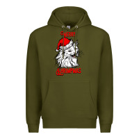 Army Green Merry Christmas Cat Premium Hoodie - SublimationCraftShop