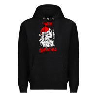 Black Merry Christmas Cat Premium Hoodie - SublimationCraftShop