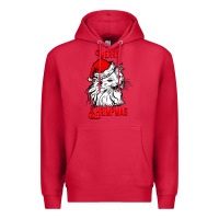 Cardinal Merry Christmas Cat Premium Hoodie - SublimationCraftShop