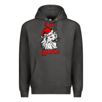 Charcoal Heather Merry Christmas Cat Premium Hoodie - SublimationCraftShop