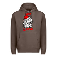Coffee Merry Christmas Cat Premium Hoodie - SublimationCraftShop