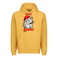 Mustard Merry Christmas Cat Premium Hoodie - SublimationCraftShop