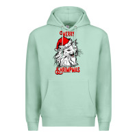 Seafoam Merry Christmas Cat Premium Hoodie - SublimationCraftShop