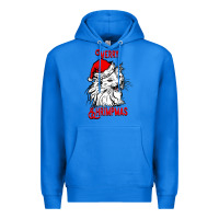 True Royal Merry Christmas Cat Premium Hoodie - SublimationCraftShop