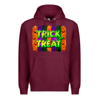 Burgundy trick or treat brushstroke Premium Hoodie - Jasminsmagicworld
