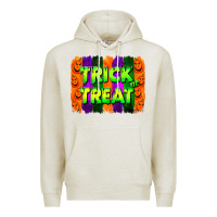 Oatmeal Heather trick or treat brushstroke Premium Hoodie - Jasminsmagicworld