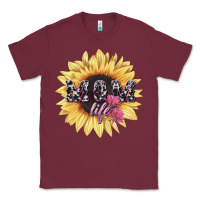 Burgundy Mom life sunflower mother's day Classic Tee - HowdyJamesFarm