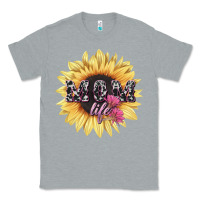 Heather Grey Mom life sunflower mother's day Classic Tee - HowdyJamesFarm