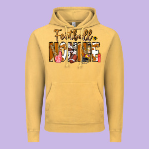 Football Nonnie Vintage Hoodie Designed By Cowhidedigitalart