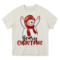 Cream beary christmas Heavy Core Tee - CowGirlArtShop