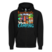 Black summer camping Zipper Hoodie - JahusDesignShop