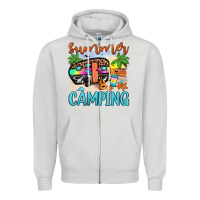 Dove Grey summer camping Zipper Hoodie - JahusDesignShop
