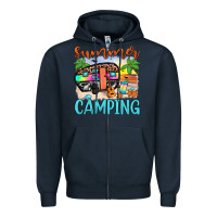 Navy summer camping Zipper Hoodie - JahusDesignShop