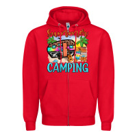 Red summer camping Zipper Hoodie - JahusDesignShop