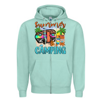 Seafoam summer camping Zipper Hoodie - JahusDesignShop