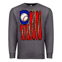 Charcoal Heather leopard baseball flag Premium Sweatshirt - JahusDesignShop