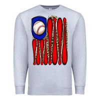 Heather Grey leopard baseball flag Premium Sweatshirt - JahusDesignShop