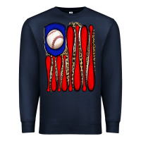 Navy leopard baseball flag Premium Sweatshirt - JahusDesignShop