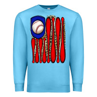 Ocean Blue leopard baseball flag Premium Sweatshirt - JahusDesignShop