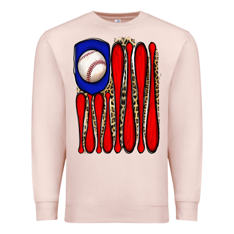 Leopard Baseball Flag Premium Sweatshirt by JahusDesignShop | Teevron