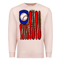 Pale Pink leopard baseball flag Premium Sweatshirt - JahusDesignShop
