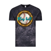 Cloud Black baseball with sunflower round earrings Vintage Tee - BundleAndBundleShop