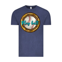 Vintage Denim baseball with sunflower round earrings Vintage Tee - BundleAndBundleShop